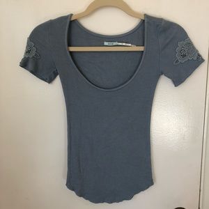 Urban Outfitters blue lace tshirt